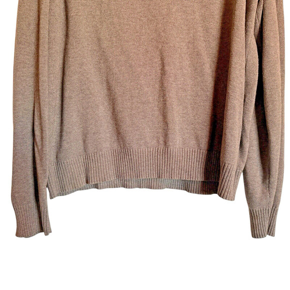 JCrew Sz XL 100% Cotton Sweater Neutral‎ Light Academia Cabincore Preppy - Picture 5 of 12